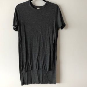 Brandy Melville Grey High Low Tee